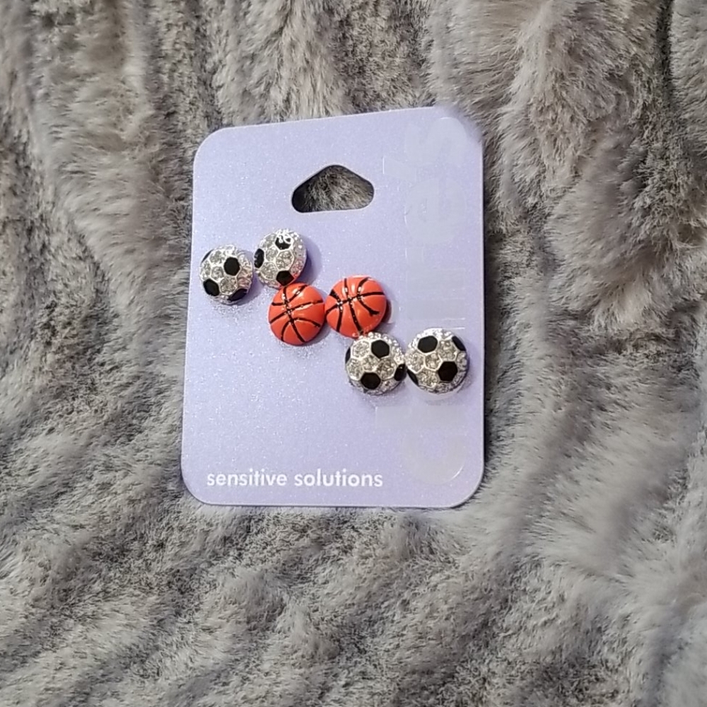 Claire's sports earrings